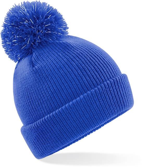 Beechfield Junior Reflective Bobble Beanie – Bright Royal