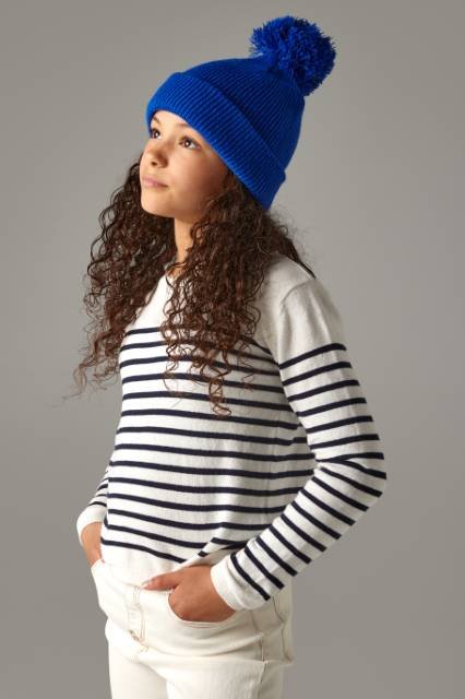 Beechfield Junior Reflective Bobble Beanie