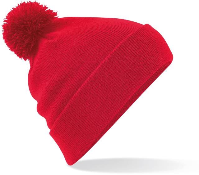 Beechfield Original Pom Pom Beanie – Classic Red