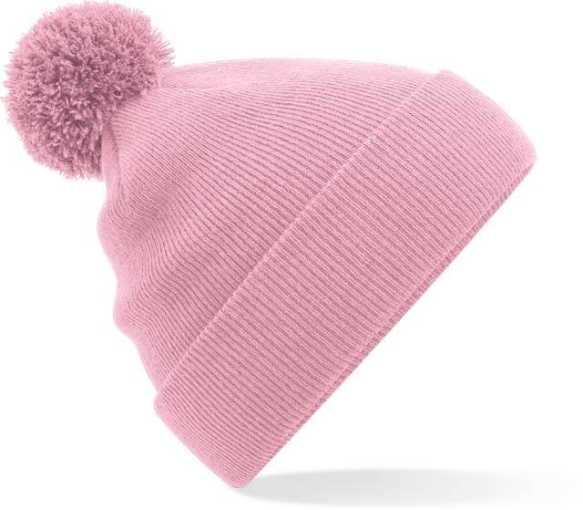 Beechfield Original Pom Pom Beanie – Dusky Pink