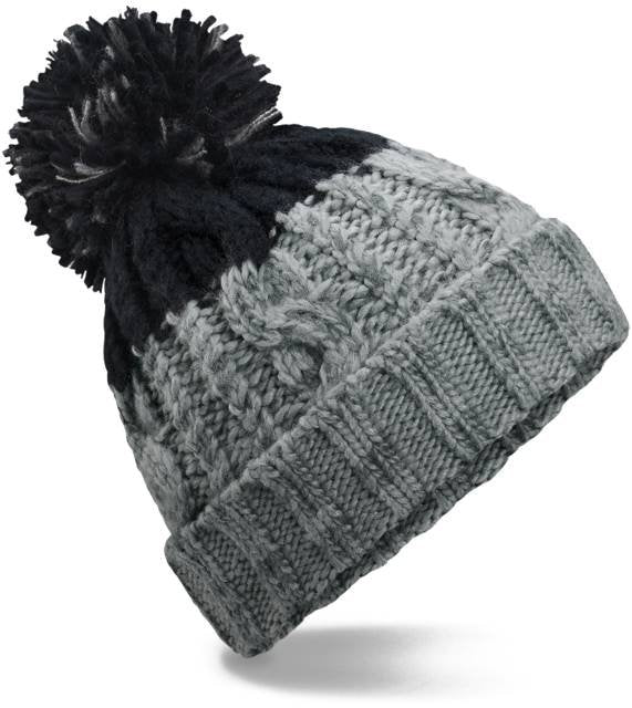 Beechfield Apres Beanie – Light Grey / Black