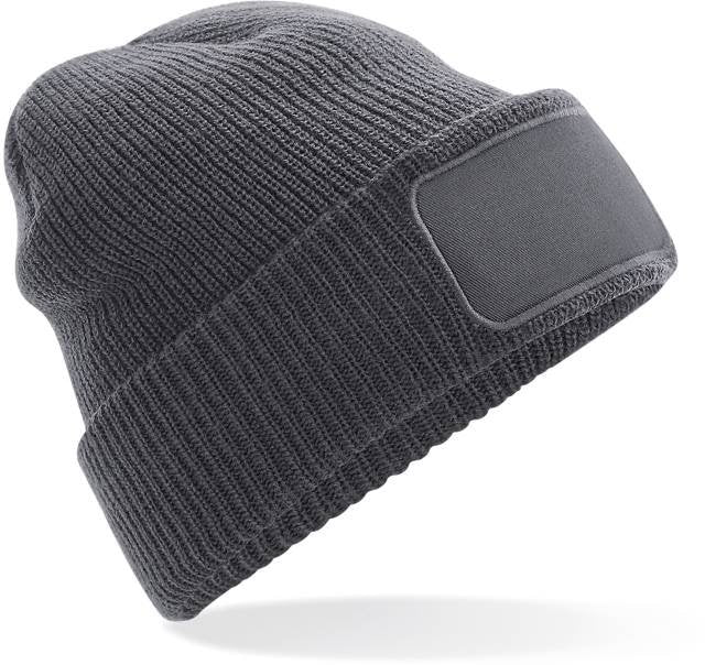 Beechfield Thinsulate™ Patch Beanie – Graphite Grey