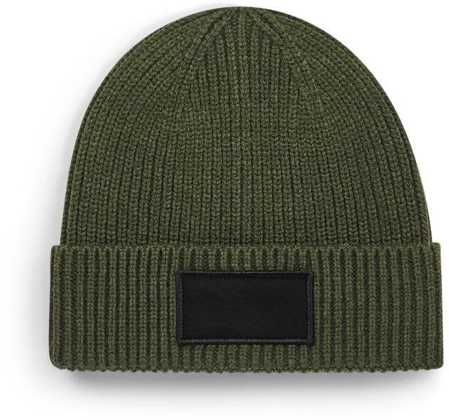 Beechfield Fashion Patch Beanie – Military Green / Black