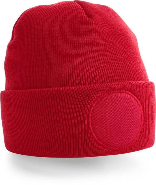 Beechfield Circular Patch Beanie – Classic Red
