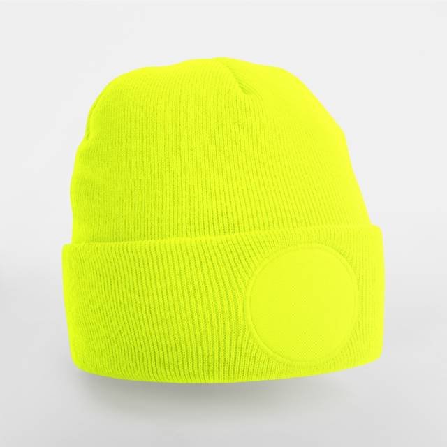 Beechfield Circular Patch Beanie – Fluorescent Yellow