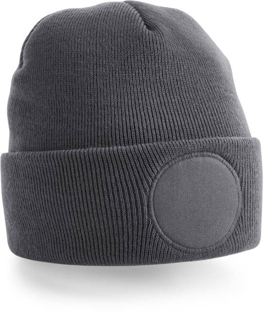 Beechfield Circular Patch Beanie – Graphite Grey