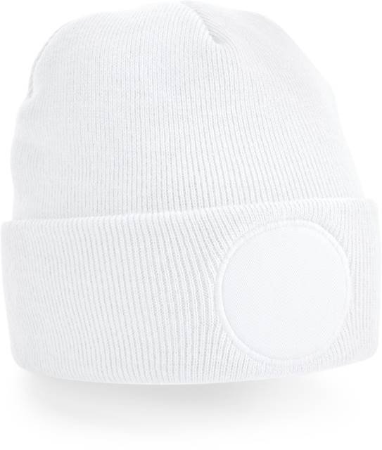 Beechfield Circular Patch Beanie – White