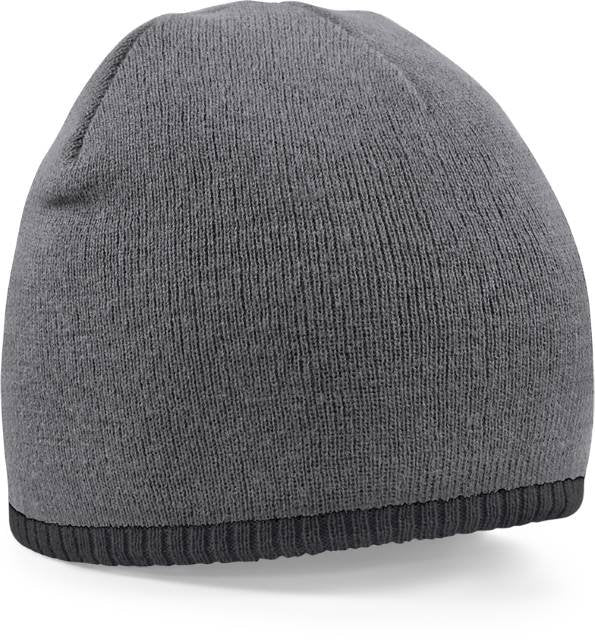 Beechfield Two-Tone Pull-On Beanie – Graphite Grey / Black