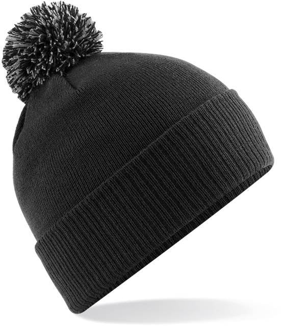 Beechfield Snowstar® Beanie – Black / Graphite Grey