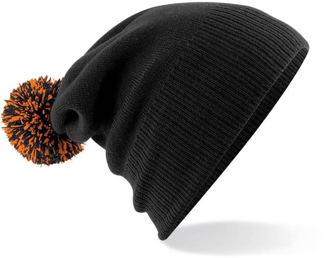 Beechfield Snowstar® Beanie – Black / Orange