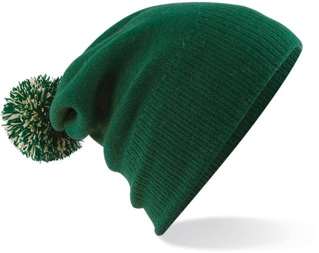 Beechfield Snowstar® Beanie – Bottle Green / Off White