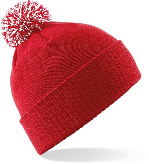 Beechfield Snowstar® Beanie – Classic Red / White