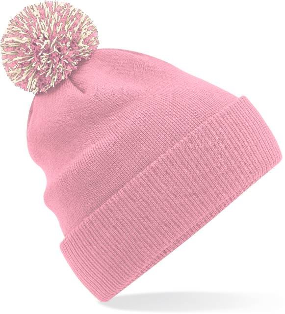 Beechfield Snowstar® Beanie – Dusky Pink / Off White