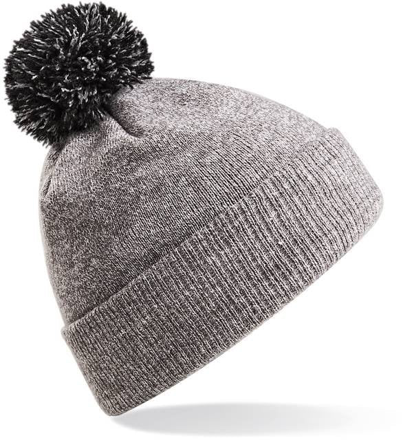 Beechfield Snowstar® Beanie – Heather Grey / Black