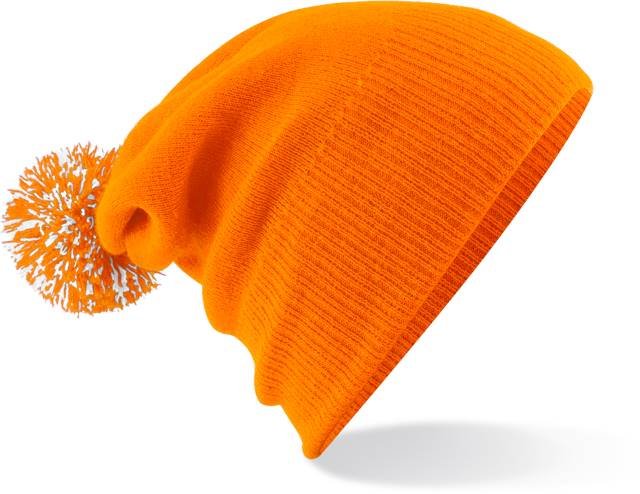 Beechfield Snowstar® Beanie – Orange / White