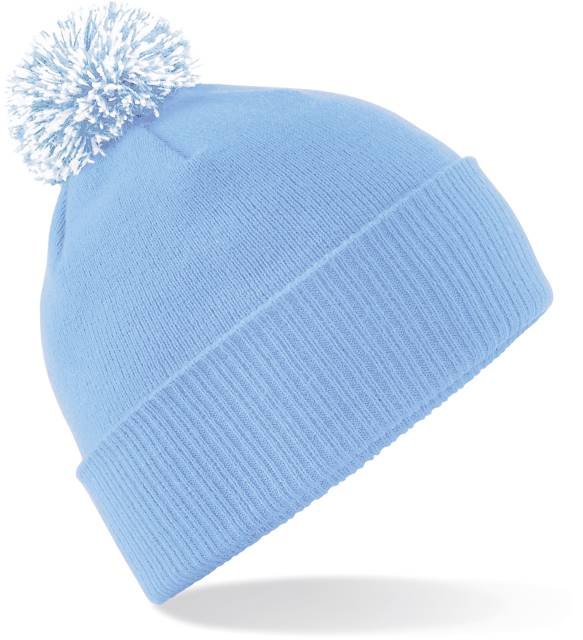 Beechfield Snowstar® Beanie – Sky Blue / White