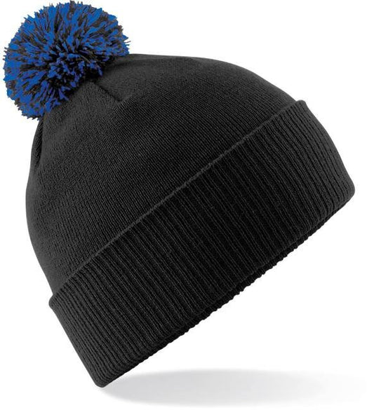 Beechfield Snowstar® Beanie – Black / Bright Royal