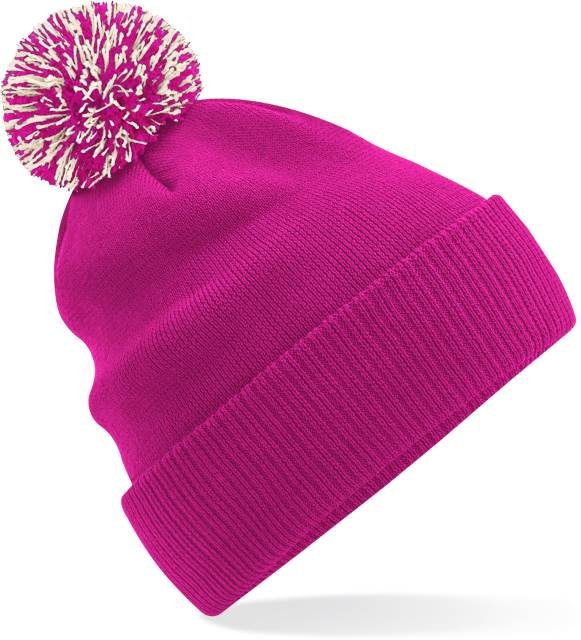 Beechfield Junior Snowstar® Beanie – Fuchsia / Off White