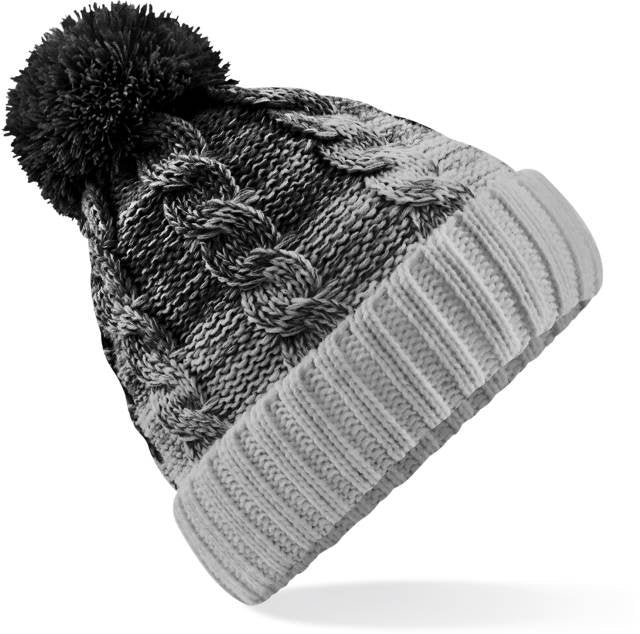 Beechfield Ombré Beanie – Black / Light Grey