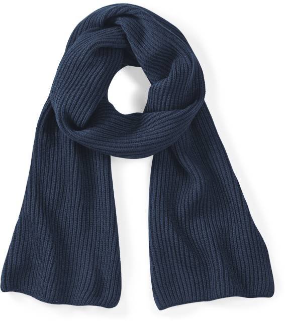 Beechfield Metro Knitted Scarf – French Navy