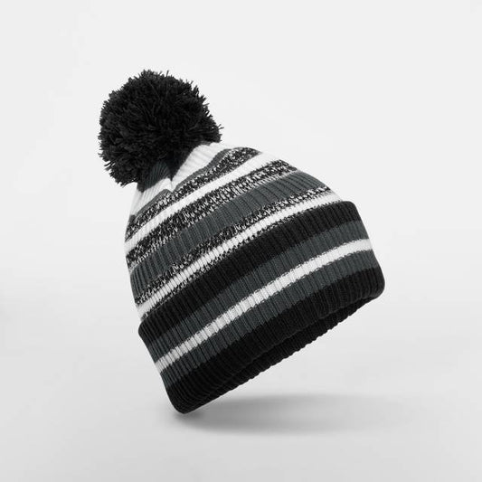Beechfield Multi-Sport Fan Beanie – Black / Graphite Grey