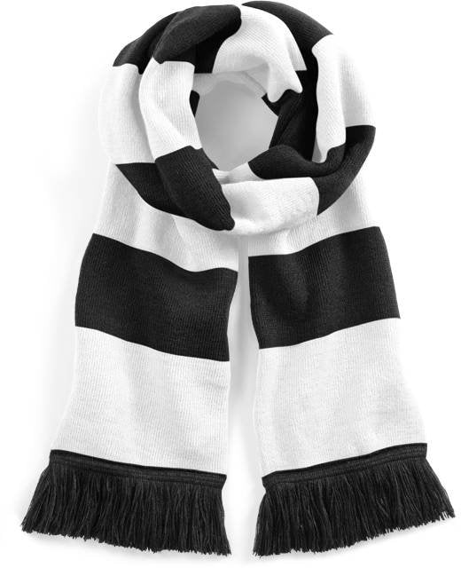 Beechfield Stadium Scarf – Black / White