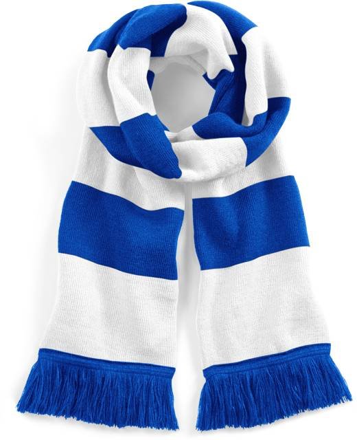 Beechfield Stadium Scarf – Bright Royal / White
