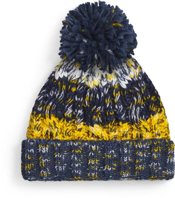 Beechfield Corkscrew Pom Pom Beanie – Morning Frost