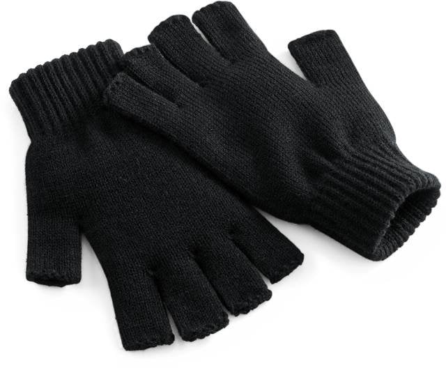 Beechfield Fingerless Gloves – Black