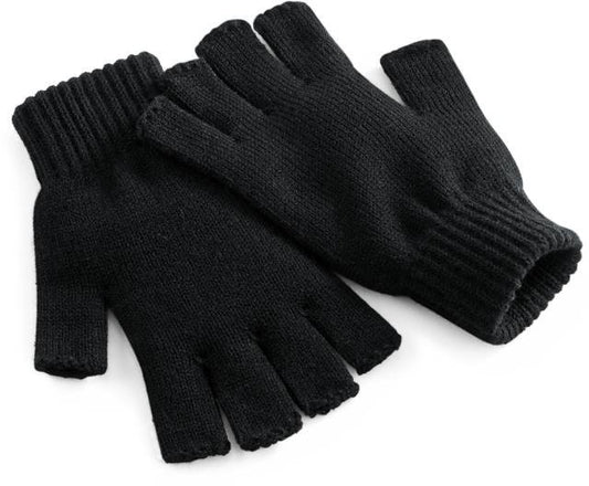 Beechfield Fingerless Gloves – Black
