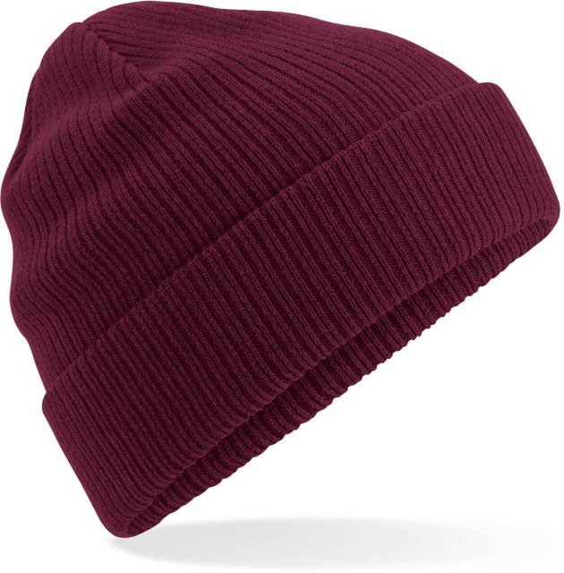 Beechfield Organic Cotton Beanie – Burgundy