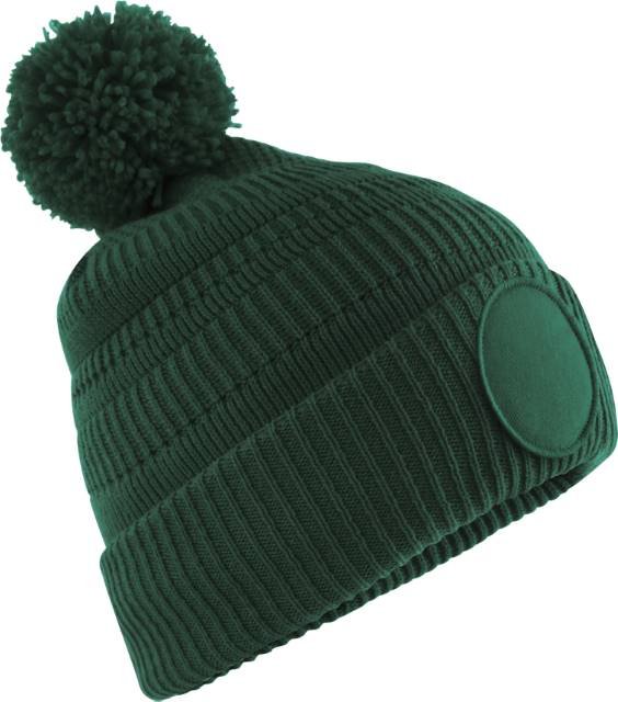 Beechfield Fan Patch Beanie – Bottle Green