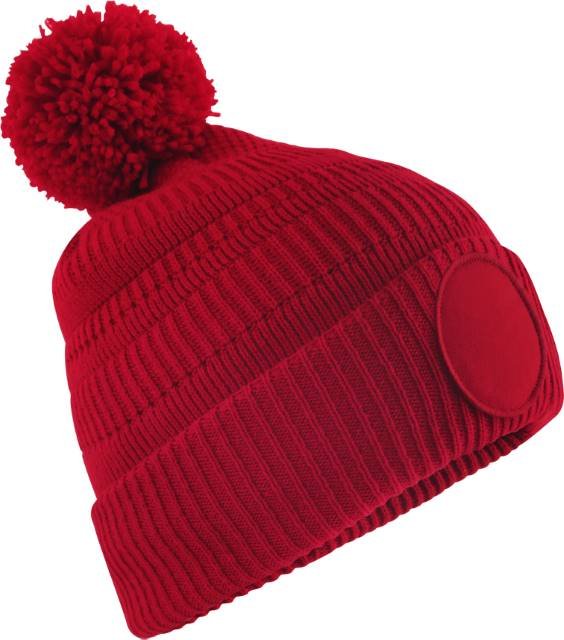 Beechfield Fan Patch Beanie – Classic Red