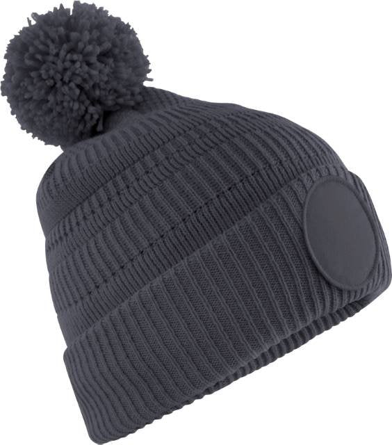 Beechfield Fan Patch Beanie – Graphite Grey