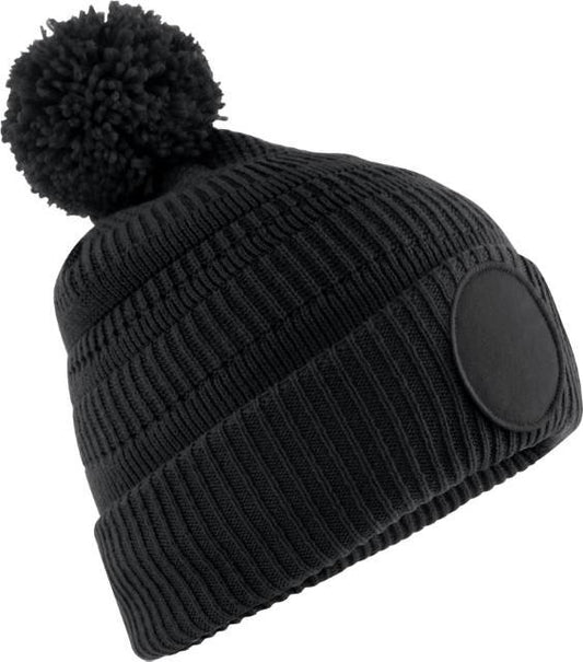 Beechfield Fan Patch Beanie – Black