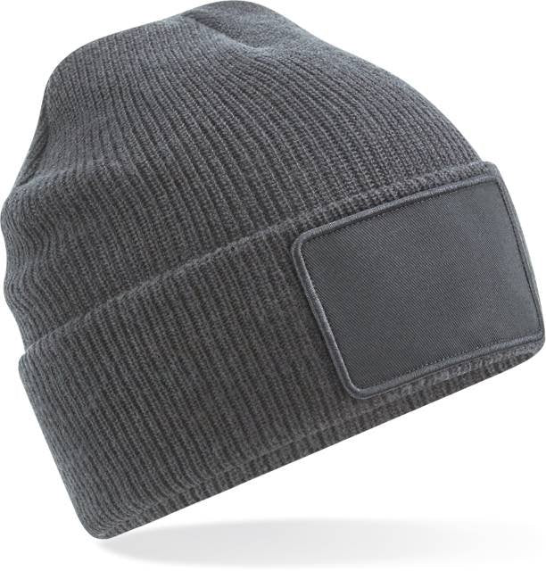 Beechfield Removable Patch Thinsulate™ Beanie – Graphite Grey