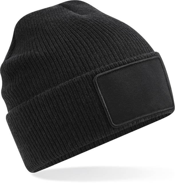 Beechfield Removable Patch Thinsulate™ Beanie – Black