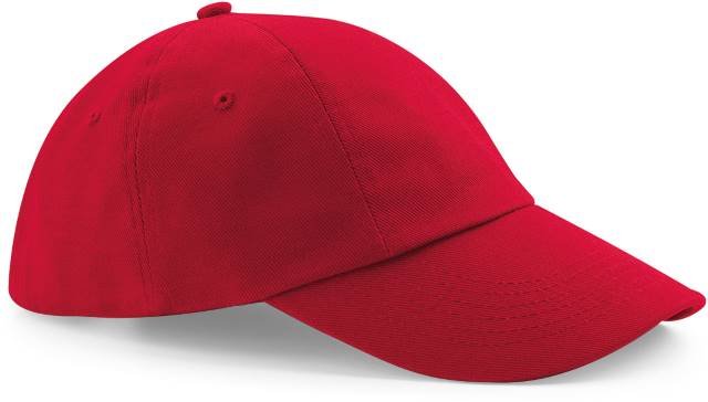 Beechfield Low Profile Heavy Cotton Drill Cap – Classic Red