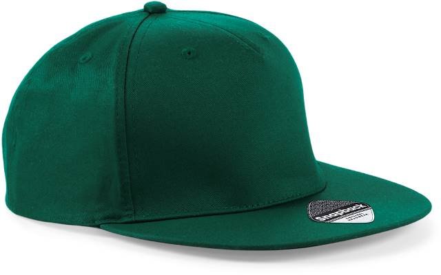 Beechfield 5 Panel Snapback Rapper Cap – Bottle Green
