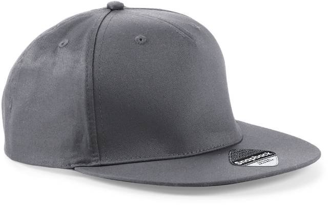Beechfield 5 Panel Snapback Rapper Cap – Graphite Grey