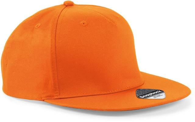 Beechfield 5 Panel Snapback Rapper Cap – Orange