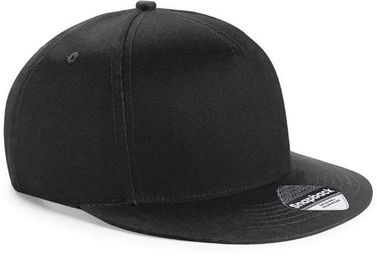 Beechfield Youth Size Snapback – Black / Black