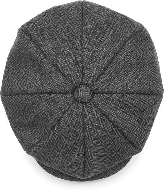 Beechfield Heritage Baker Boy Cap – Charcoal Herringbone