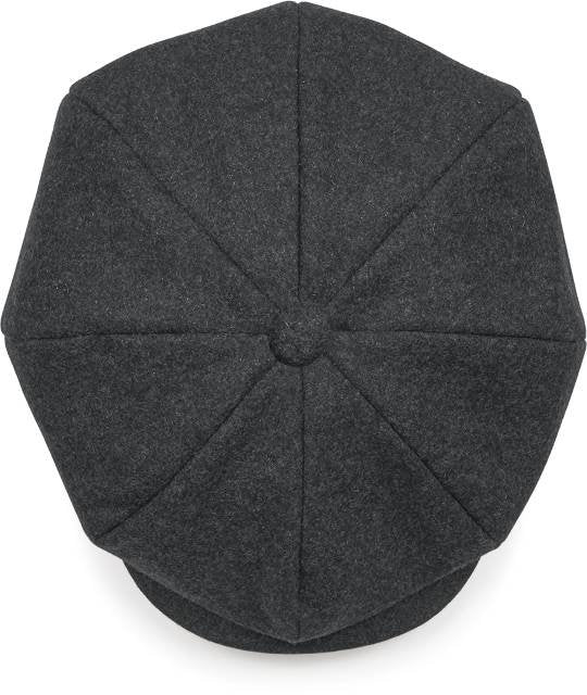 Beechfield Melton Wool Baker Boy Cap – Charcoal Marl