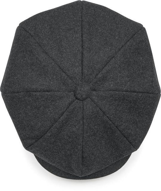 Beechfield Melton Wool Baker Boy Cap – Charcoal Marl