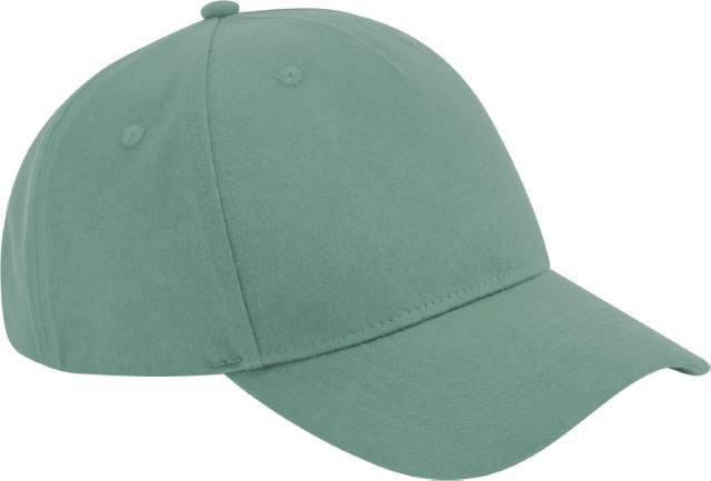 Beechfield Organic Cotton 5 Panel Cap – Dusty Green