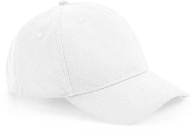 Beechfield Organic Cotton 5 Panel Cap – White