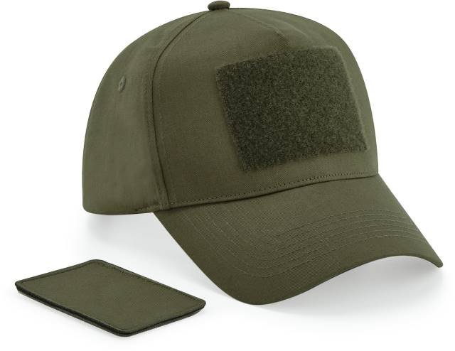 Beechfield Removable Patch 5 Panel Cap – Military Green