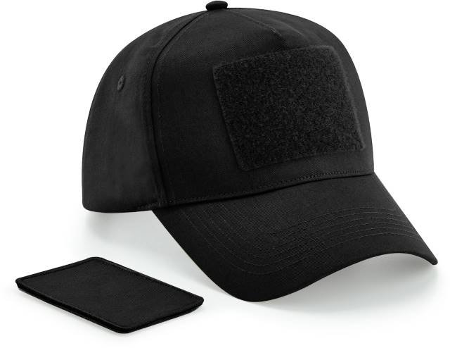 Beechfield Removable Patch 5 Panel Cap – Black