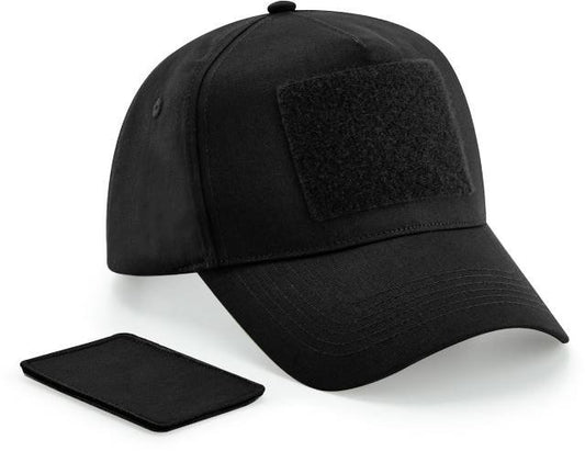 Beechfield Removable Patch 5 Panel Cap – Black